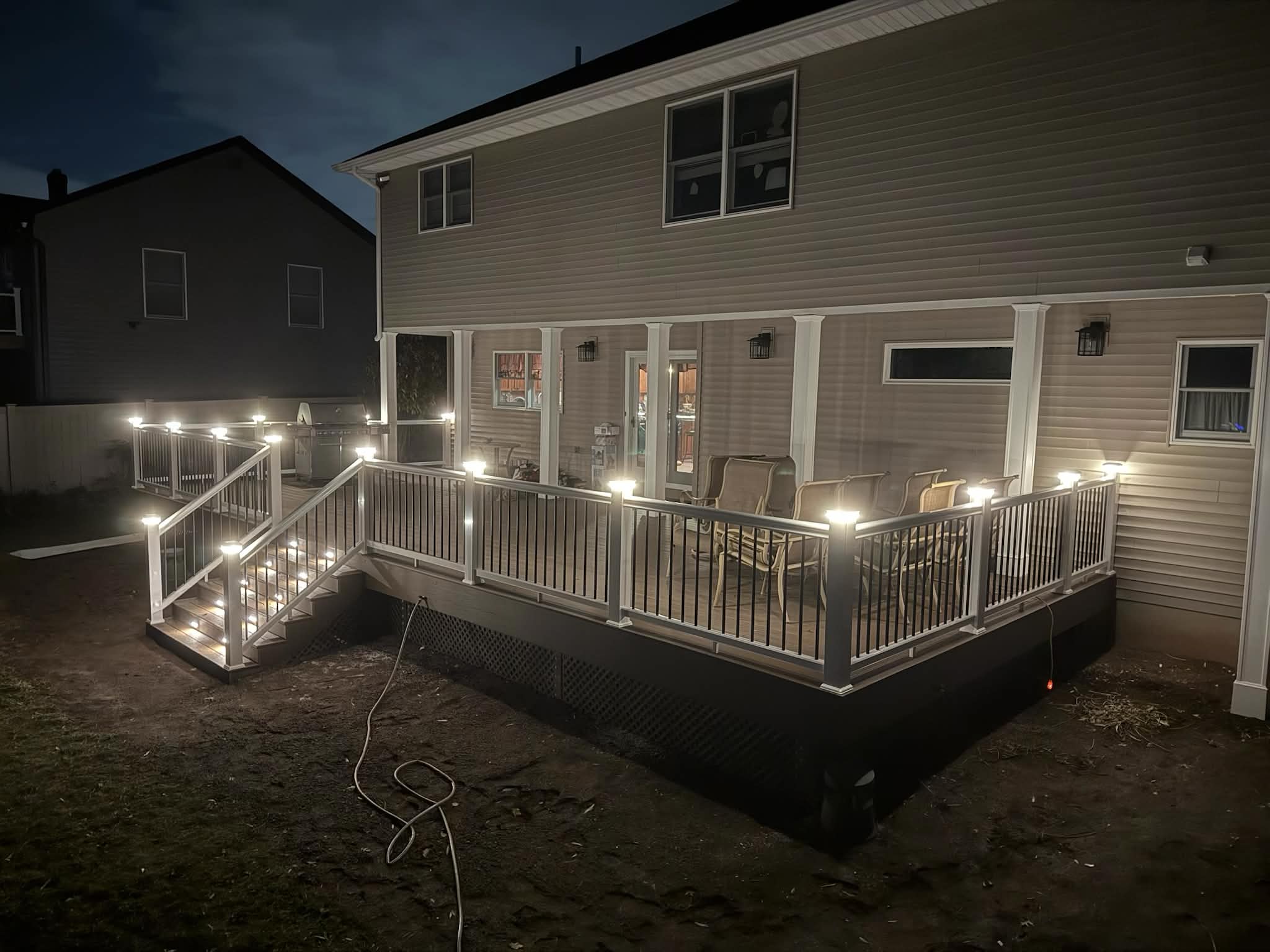 Spacious outdoor living deck